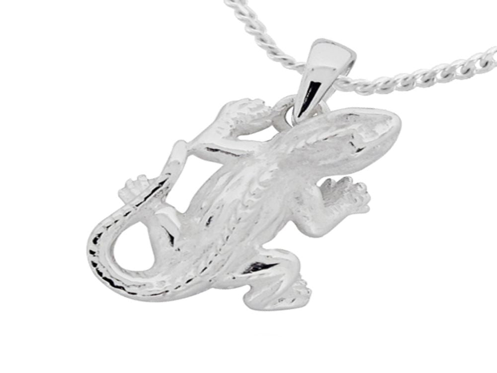 Gecko  Sterling Silver Charm/Pendant - Essentially Silver Jewelry
