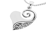 Heart Koru Sterling Silver Pendant - Essentially Silver Jewelry