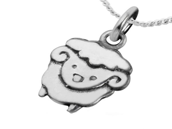 Sheep Charm/Pendant Sterling Silver - Essentially Silver Jewelry