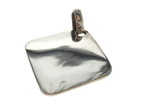 Plain Engraveable .925 Sterling Silver Pendant - Essentially Silver Jewelry