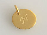 Gold plated sterling silver 10mm initals A-Z (choose 1)