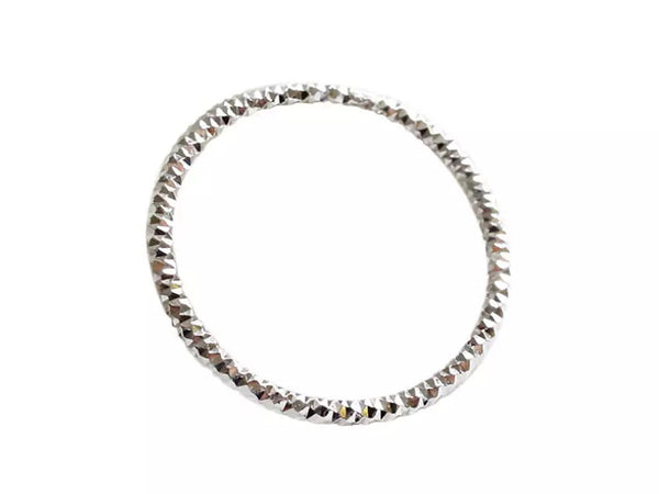 Band Diamond Cut Sterling Silver Band