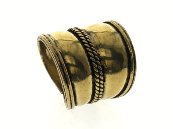 Brass Shield Tapered Ring - Essentially Silver Jewelry