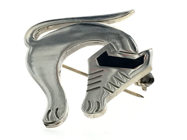 Sitting Cat Sterling Silver Brooch - Essentially Silver Jewelry