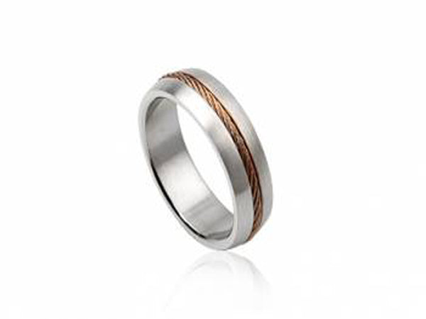 Stainless Steel 7mm Gold Plated Band