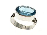 Blue Topaz Sterling Silver Ring - Essentially Silver Jewelry